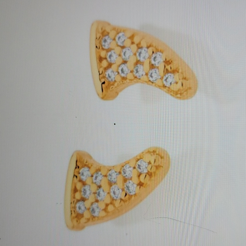 Gold stud shark stud earrings